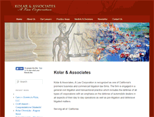 Tablet Screenshot of kolarandassociates.com